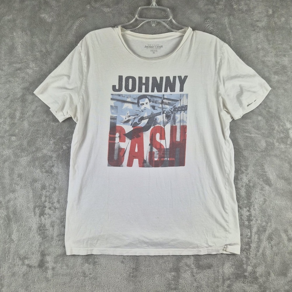 Vintage Johnny Cash Man In Black Graphic T Single Stitch USA Medium Lucky Brand